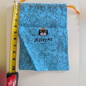 Jellycat Blue Bag with Orange Drawstring 10x7